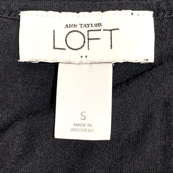 Ann Taylor Loft Black Short Sleeve Top — Size S - Picture 3 of 5